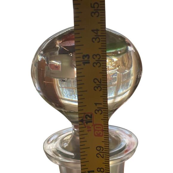 Vintage Romanian Handcrafted Etched Glass Decanter – Danish Design, Heart Motif - Picture 6 of 11